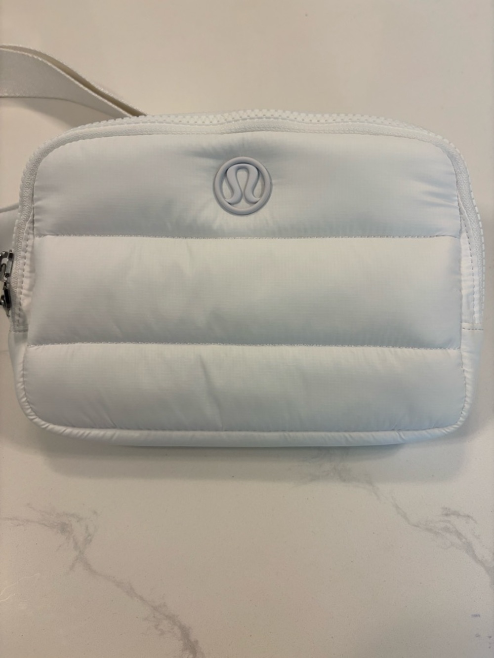 lululemon athletica White Quilted Mini Pouch with Mesh Organizer